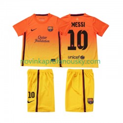 FC Barcelona Dres Lionel Messi 10 2012 2013 Retro Venkovní Fotbalové Dresy pro Děti Krátký rukáv