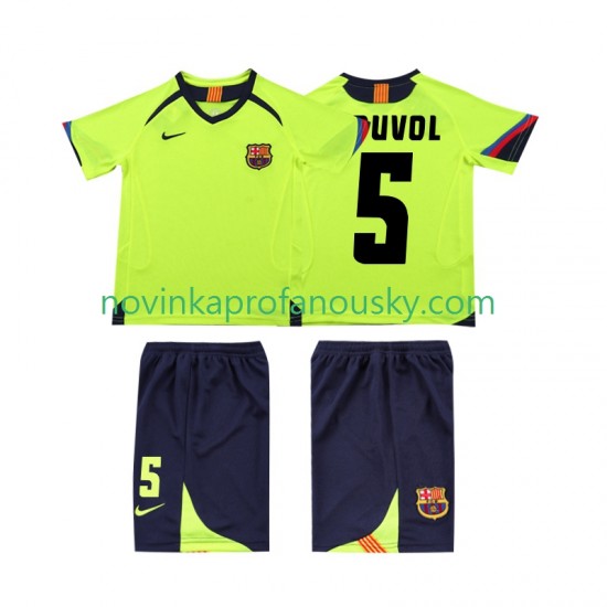 FC Barcelona Dres PUVDL 5 2005 Retro Venkovní Fotbalové Dresy pro Děti 2006 Krátký rukáv