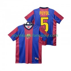FC Barcelona Dres PUYOL 5 Retro Domácí Fotbalové Dresy pro Muže 1998 1999 Krátký rukáv