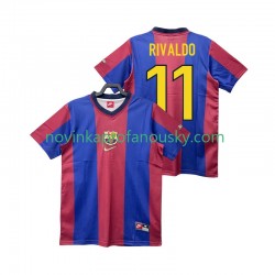 FC Barcelona Dres RIVALDO 11 Retro Domácí Fotbalové Dresy pro Muže 1998 1999 Krátký rukáv