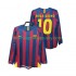 FC Barcelona Dres RONALDINHO 10 2005 Retro Domácí Fotbalové Dresy pro Muže 2006 Dlouhý rukáv