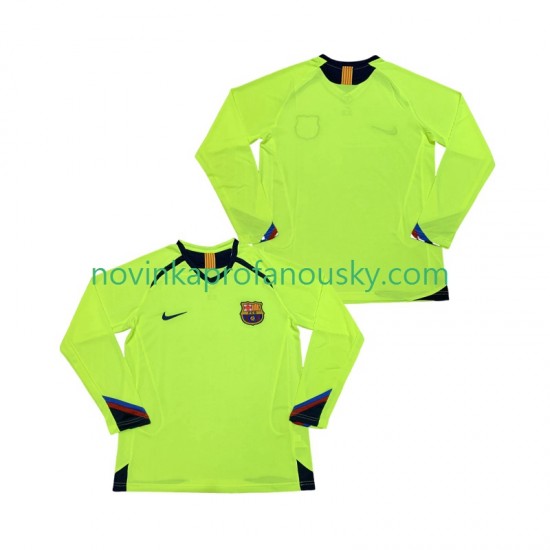 FC Barcelona Dres 2005 Retro Venkovní Fotbalové Dresy pro Muže 2006 Dlouhý rukáv