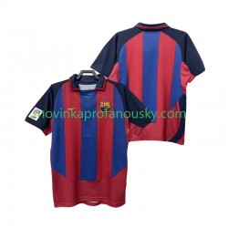 FC Barcelona Dres 2003 Retro Domácí Fotbalové Dresy pro Muže 2004 Krátký rukáv