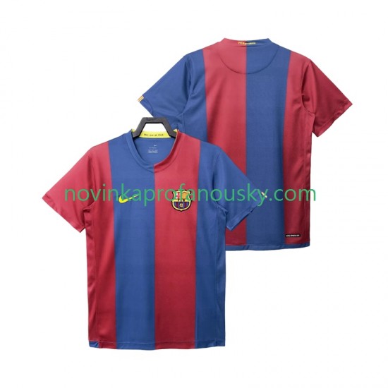 FC Barcelona Dres 2007 Retro Domácí Fotbalové Dresy pro Muže 2006 Krátký rukáv