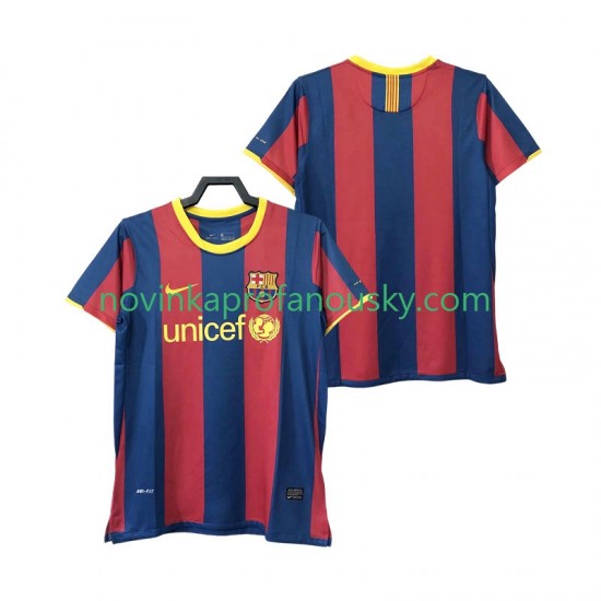 FC Barcelona Dres Retro Domácí Fotbalové Dresy pro Muže 2011 2010 Krátký rukáv