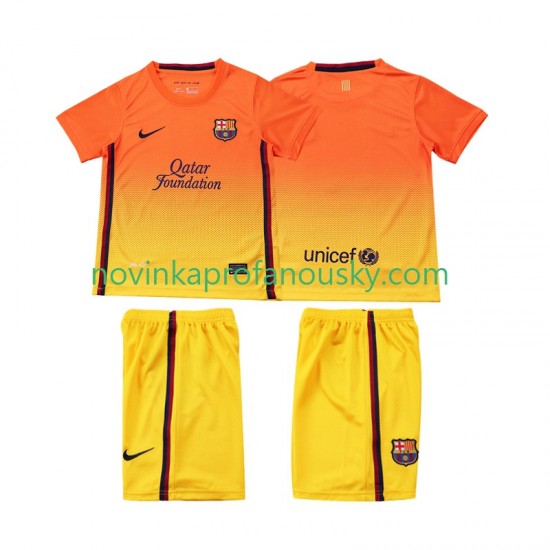FC Barcelona Dres 2012 2013 Retro Venkovní Fotbalové Dresy pro Děti Krátký rukáv