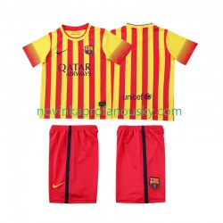 FC Barcelona Dres 2013 2014 Retro Venkovní Fotbalové Dresy pro Děti Krátký rukáv