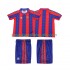 FC Barcelona Dres 1996 1997 Retro Domácí Fotbalové Dresy pro Děti Krátký rukáv