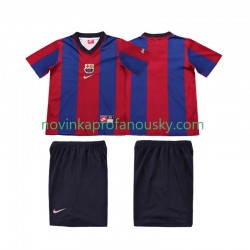FC Barcelona Dres Retro Domácí Fotbalové Dresy pro Děti 1998 1999 Krátký rukáv