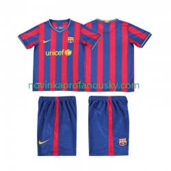 FC Barcelona Dres 2009 Retro Domácí Fotbalové Dresy pro Děti 2010 Krátký rukáv