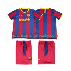 FC Barcelona Dres Retro Domácí Fotbalové Dresy pro Děti 2011 2010 Krátký rukáv