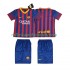 FC Barcelona Dres 2013 2014 Retro Domácí Fotbalové Dresy pro Děti Krátký rukáv