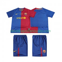 FC Barcelona Dres Champions League 2009 Retro Domácí Fotbalové Dresy pro Děti 2008 Krátký rukáv
