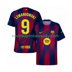 FC Barcelona Dres Robert Lewandowski 9 Domácí Fotbalové Dresy pro Muže 2025-2026 Krátký rukáv
