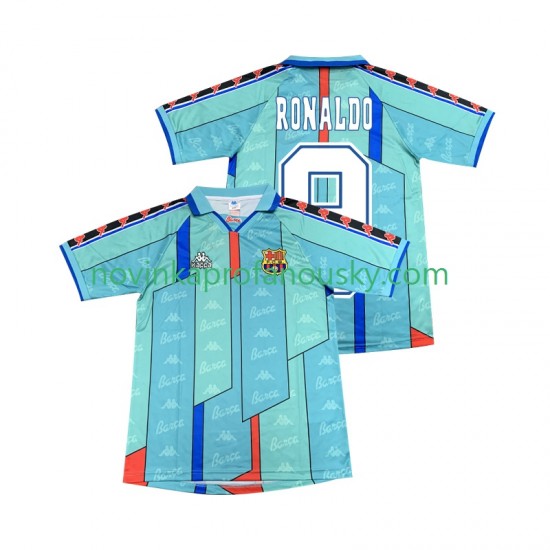 FC Barcelona Dres Ronaldo 9 1996 1997 Retro Venkovní Fotbalové Dresy pro Muže Krátký rukáv