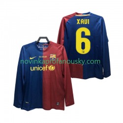 FC Barcelona Dres XAVI 6 Champions League 2009 Retro Domácí Fotbalové Dresy pro Muže 2008 Dlouhý rukáv