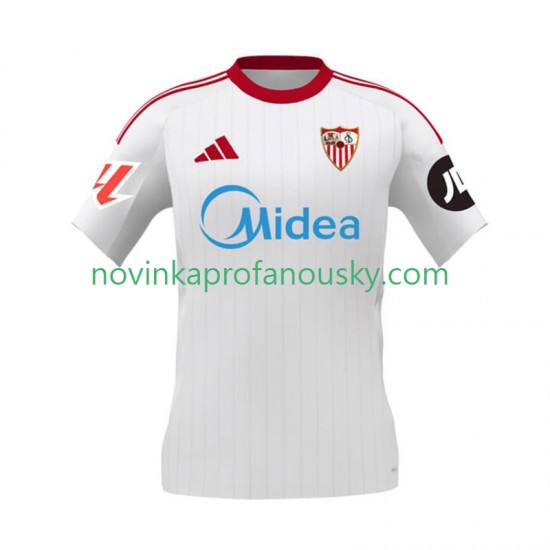 Sevilla FC Dres Domácí Fotbalové Dresy pro Muže 2025-2026 Krátký rukáv