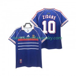 Francie Dres ZIDANE 10 Retro Domácí Fotbalové Dresy pro Muže 1998 Krátký rukáv