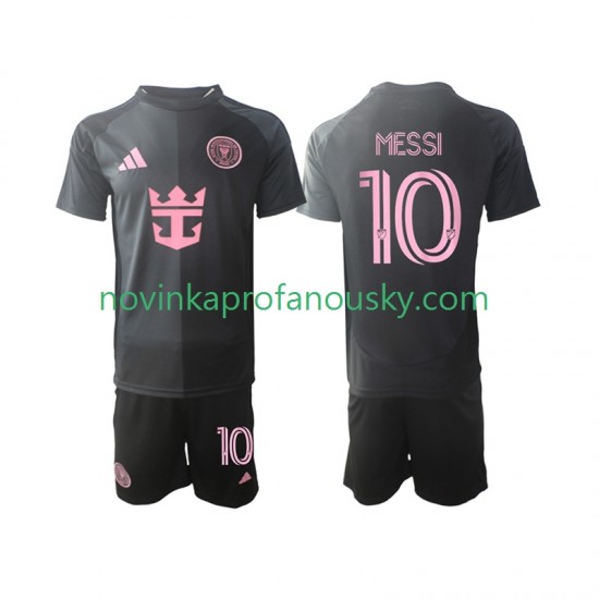 Inter Miami Dres Lionel Messi 10 Venkovní Fotbalové Dresy pro Děti 2025 Krátký rukáv