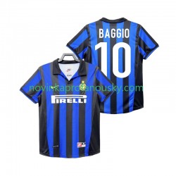 Inter Milán Dres BAGGIO 10 Retro Domácí Fotbalové Dresy pro Muže 1998 1999 Krátký rukáv