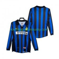 Inter Milán Dres Retro Domácí Fotbalové Dresy pro Muže 1998 1999 Dlouhý rukáv