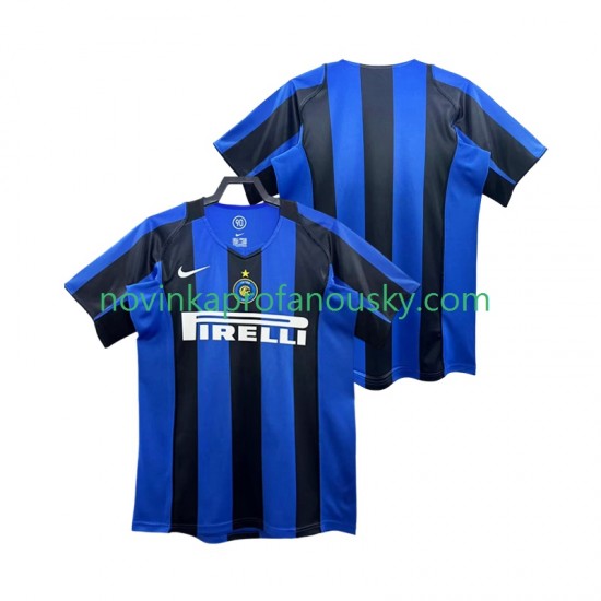 Inter Milán Dres 2005 Retro Domácí Fotbalové Dresy pro Muže 2004 Krátký rukáv