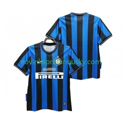 Inter Milán Dres 2009 Retro Domácí Fotbalové Dresy pro Muže 2010 Krátký rukáv