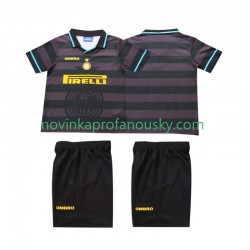 Inter Milán Dres 1997 Retro Alternativní Fotbalové Dresy pro Děti 1998 Krátký rukáv