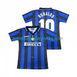Inter Milán Dres Ronaldo 10 1997 Retro Domácí Fotbalové Dresy pro Muže 1998 Krátký rukáv