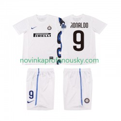 Inter Milán Dres Ronaldo 9 Retro Venkovní Fotbalové Dresy pro Děti 2011 2010 Krátký rukáv