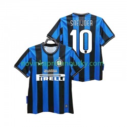 Inter Milán Dres SNEIJDER 10 2009 Retro Domácí Fotbalové Dresy pro Muže 2010 Krátký rukáv