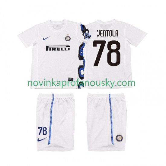 Inter Milán Dres VENTOLA 78 Retro Venkovní Fotbalové Dresy pro Děti 2011 2010 Krátký rukáv
