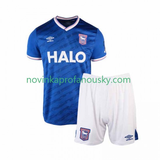 Dres Ipswich Town Domácí Fotbalové Dresy pro Děti 2025-2026 Krátký rukáv