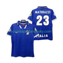 Itálie Dres MATERAZZI 23 1996 Retro Domácí Fotbalové Dresy pro Muže Krátký rukáv