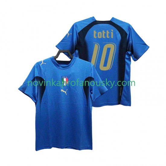Itálie Dres Totti 20 Retro Domácí Fotbalové Dresy pro Muže 2006 Krátký rukáv