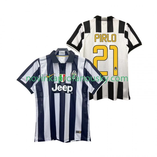 Juventus Dres Andrea Pirlo 21 2014 2015 Retro Domácí Fotbalové Dresy pro Muže Krátký rukáv