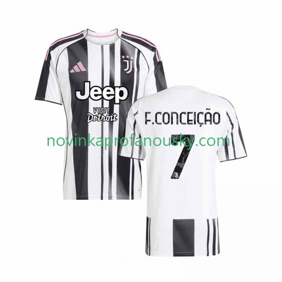 Juventus Dres Francisco Conceicao 7 Domácí Fotbalové Dresy pro Muže 2025-2026 Krátký rukáv