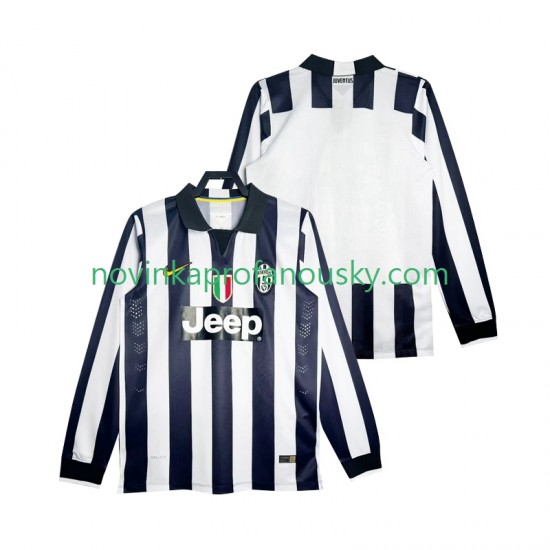 Juventus Dres 2014 2015 Retro Domácí Fotbalové Dresy pro Muže Dlouhý rukáv
