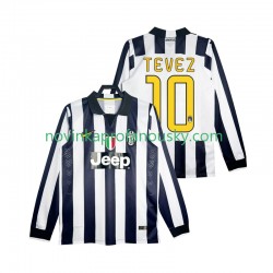 Juventus Dres TEVEZ 10 2014 2015 Retro Domácí Fotbalové Dresy pro Muže Dlouhý rukáv