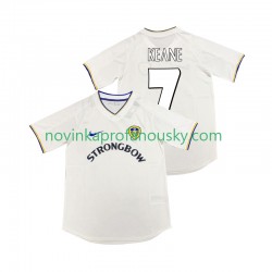 Leeds United Dres KEANE 7 2000 2001 Retro Domácí Fotbalové Dresy pro Muže Krátký rukáv