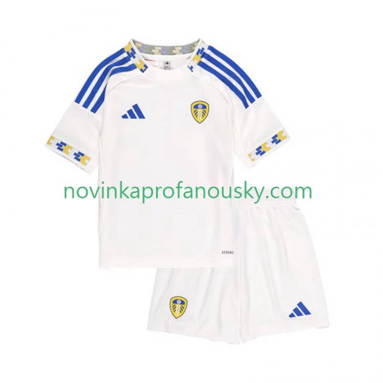 Leeds United Dres Domácí Fotbalové Dresy pro Děti 2025-2026 Krátký rukáv