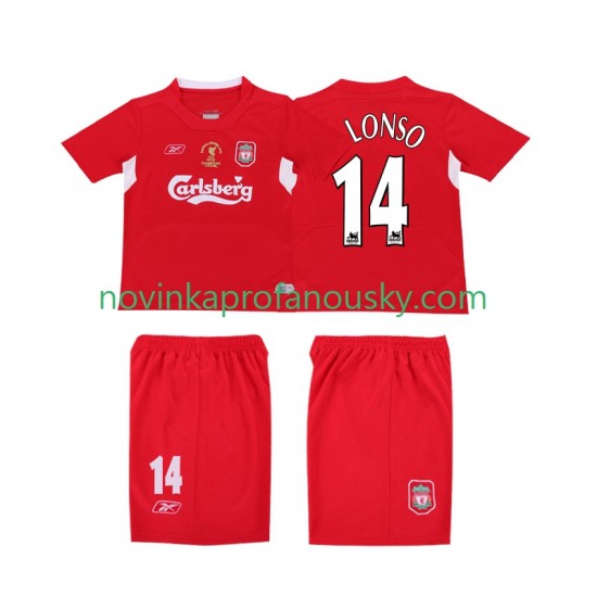Liverpool Dres ALONSO 14 LWP 2005 Retro Domácí Fotbalové Dresy pro Muže 2004 Krátký rukáv
