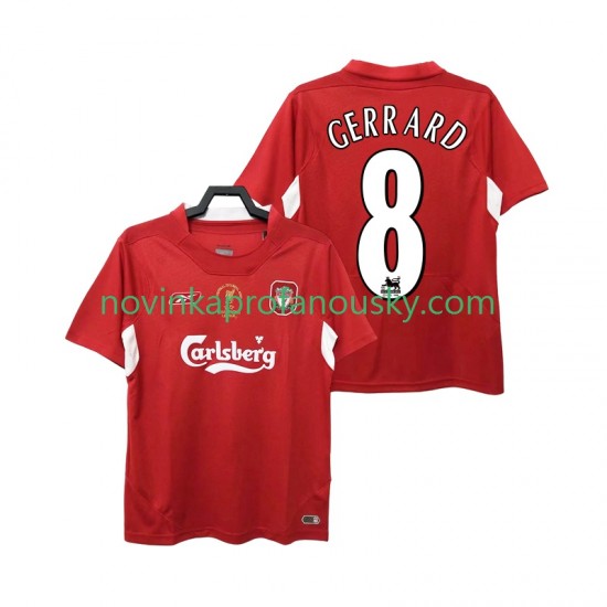 Liverpool Dres GERRARD 8 2005 Retro Domácí Fotbalové Dresy pro Muže 2004 Krátký rukáv
