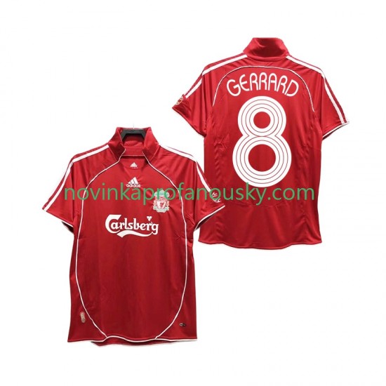 Liverpool Dres GERRARD 8 Retro Domácí Fotbalové Dresy pro Muže 2008 2006 Krátký rukáv