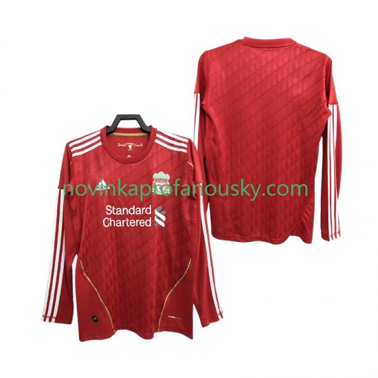Liverpool Dres 2012 Retro Domácí Fotbalové Dresy pro Muže 2010 Dlouhý rukáv