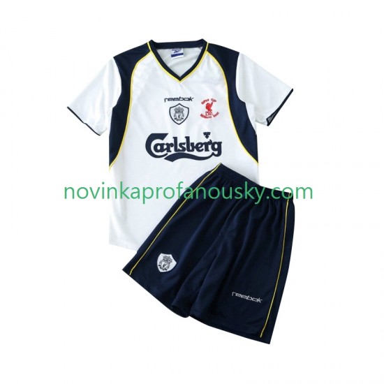 Liverpool Dres LWP 2001 Retro Venkovní Fotbalové Dresy pro Děti 2002 Krátký rukáv