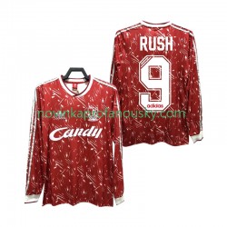 Liverpool Dres Rush 9 1989 1991 Retro Domácí Fotbalové Dresy pro Muže Dlouhý rukáv
