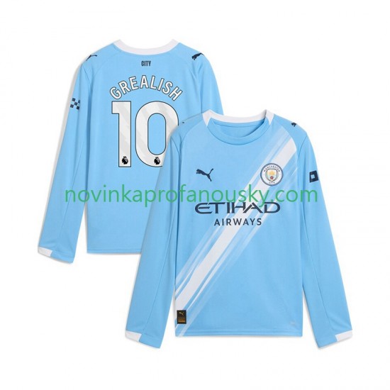 Manchester City Dres Jack Grealish 10 Domácí Fotbalové Dresy pro Muže 2025-2026 Dlouhý rukáv