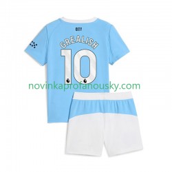 Manchester City Dres Jack Grealish 10 Domácí Fotbalové Dresy pro Děti 2025-2026 Krátký rukáv