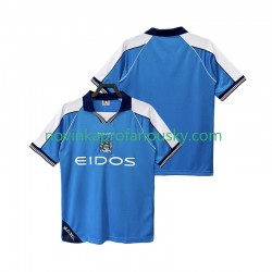 Manchester City Dres 2001 Retro Domácí Fotbalové Dresy pro Muže 1999 Krátký rukáv